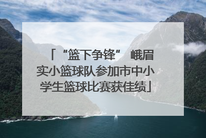 “篮下争锋” 峨眉实小篮球队参加市中小学生篮球比赛获佳绩