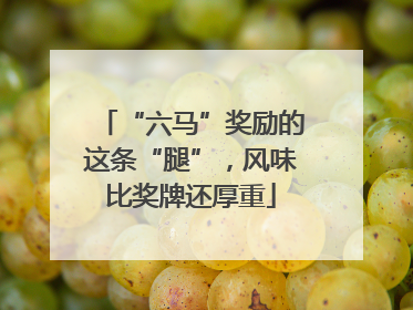 “六马”奖励的这条“腿”，风味比奖牌还厚重