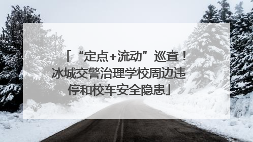 “定点+流动”巡查！冰城交警治理学校周边违停和校车安全隐患