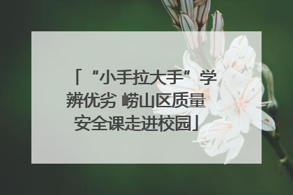 “小手拉大手”学辨优劣 崂山区质量安全课走进校园