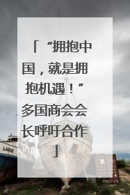 “拥抱中国，就是拥抱机遇！”多国商会会长呼吁合作