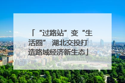 “过路站”变“生活圈” 湖北交投打造路域经济新生态