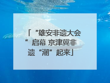 “雄安非遗大会”启幕 京津冀非遗“潮”起来