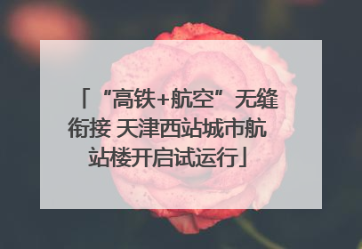 “高铁+航空”无缝衔接 天津西站城市航站楼开启试运行