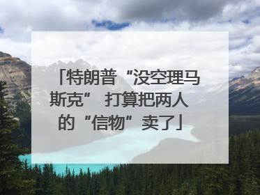 特朗普“没空理马斯克” 打算把两人的“信物”卖了