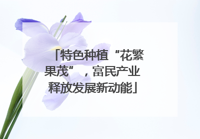 特色种植“花繁果茂”，富民产业释放发展新动能