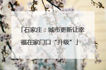 石家庄：城市更新让幸福在家门口“升级”