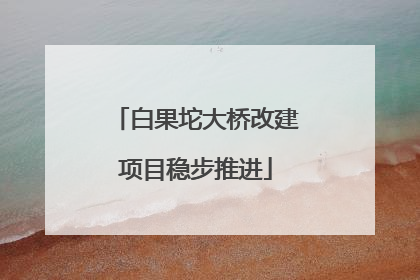 白果坨大桥改建项目稳步推进