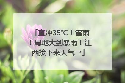 直冲35℃！雷雨！局地大到暴雨！江西接下来天气→