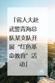 省人大赴武警青海总队某支队开展“红色革命教育”活动