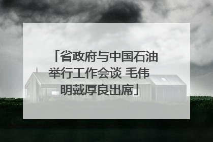 省政府与中国石油举行工作会谈 毛伟明戴厚良出席