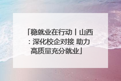 稳就业在行动丨山西：深化校企对接 助力高质量充分就业