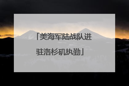 美海军陆战队进驻洛杉矶执勤
