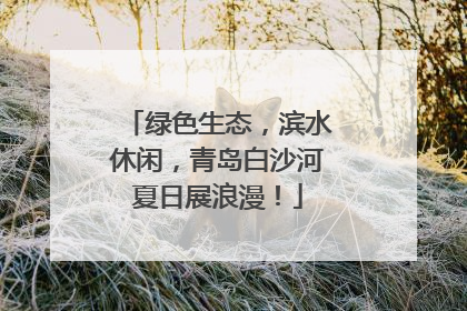 绿色生态，滨水休闲，青岛白沙河夏日展浪漫！