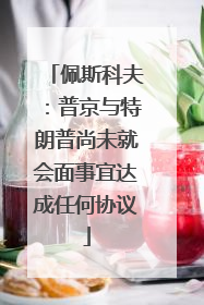 佩斯科夫：普京与特朗普尚未就会面事宜达成任何协议