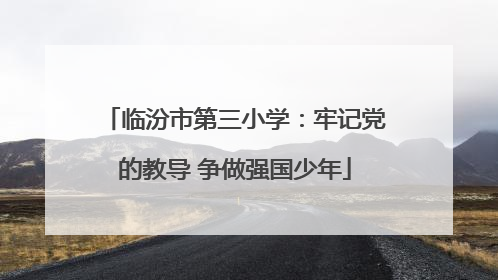 临汾市第三小学：牢记党的教导 争做强国少年