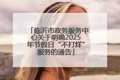 临沂市政务服务中心关于明确2025年节假日“不打烊”服务的通告