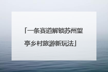一条赛道解锁苏州望亭乡村旅游新玩法