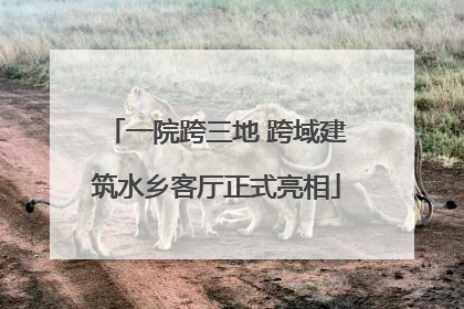 一院跨三地 跨域建筑水乡客厅正式亮相
