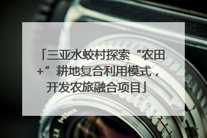 三亚水蛟村探索“农田+”耕地复合利用模式，开发农旅融合项目