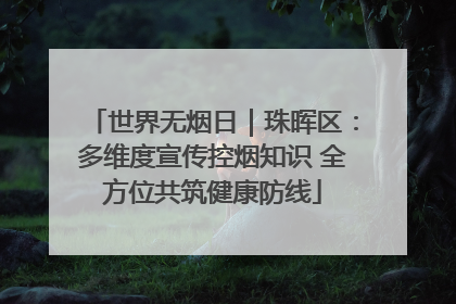 世界无烟日｜珠晖区：多维度宣传控烟知识 全方位共筑健康防线