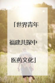 世界青年福建共探中医药文化