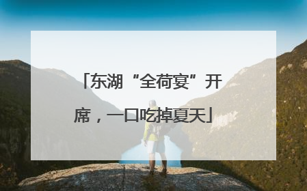 东湖“全荷宴”开席，一口吃掉夏天