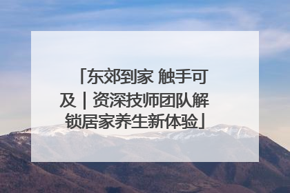 东郊到家 触手可及｜资深技师团队解锁居家养生新体验