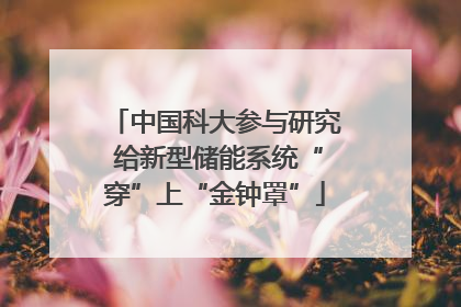 中国科大参与研究 给新型储能系统“穿”上“金钟罩”