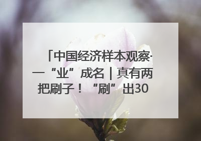 中国经济样本观察·一“业”成名｜真有两把刷子！“刷”出30亿级“颜值经济”