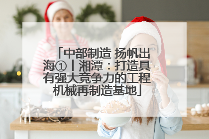 中部制造 扬帆出海①丨湘潭：打造具有强大竞争力的工程机械再制造基地
