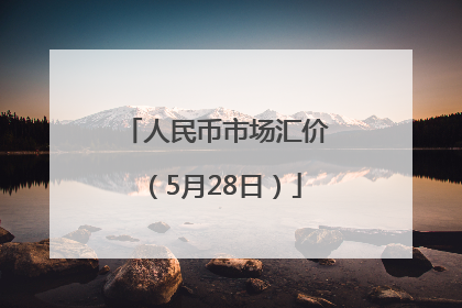 人民币市场汇价（5月28日）
