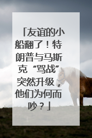 友谊的小船翻了！特朗普与马斯克“骂战”突然升级，他们为何而吵？