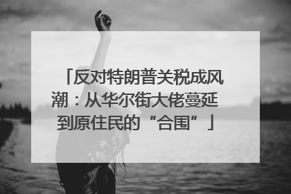 反对特朗普关税成风潮：从华尔街大佬蔓延到原住民的“合围”