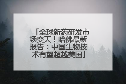全球新药研发市场变天！哈佛最新报告：中国生物技术有望超越美国