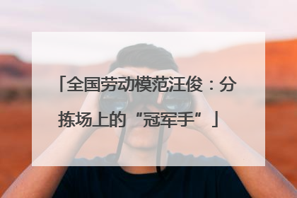 全国劳动模范汪俊：分拣场上的“冠军手”