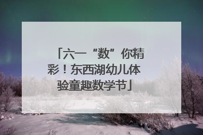 六一“数”你精彩！东西湖幼儿体验童趣数学节