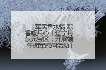 军民鱼水情 粽香暖兵心丨辽宁丹东元宝区：开展端午拥军慰问活动