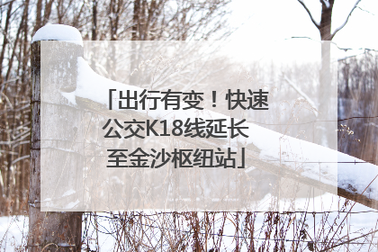 出行有变！快速公交K18线延长至金沙枢纽站