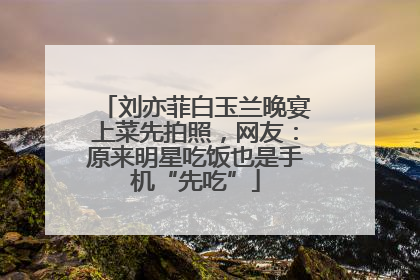 刘亦菲白玉兰晚宴上菜先拍照，网友：原来明星吃饭也是手机“先吃”