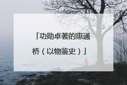功勋卓著的惠通桥（以物鉴史）
