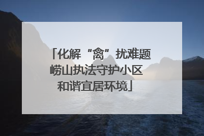 化解“禽”扰难题 崂山执法守护小区和谐宜居环境