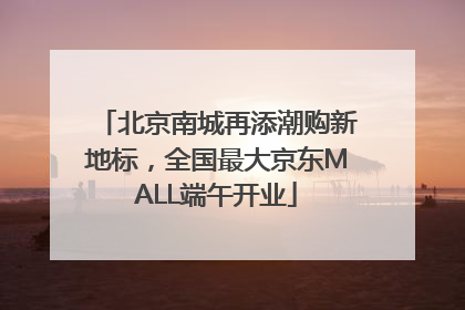 北京南城再添潮购新地标，全国最大京东MALL端午开业