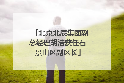 北京北辰集团副总经理胡浩获任石景山区副区长