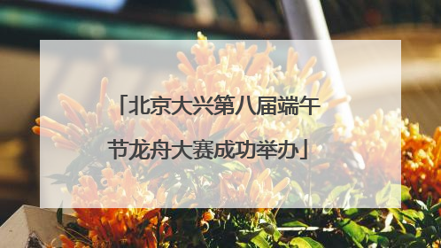 北京大兴第八届端午节龙舟大赛成功举办