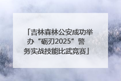 吉林森林公安成功举办“砺刃2025”警务实战技能比武竞赛