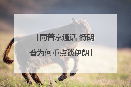 同普京通话 特朗普为何重点谈伊朗