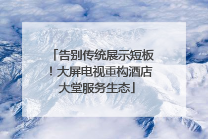 告别传统展示短板！大屏电视重构酒店大堂服务生态