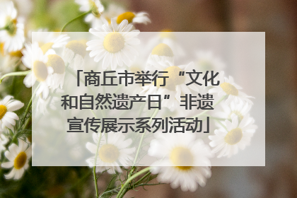 商丘市举行“文化和自然遗产日”非遗宣传展示系列活动