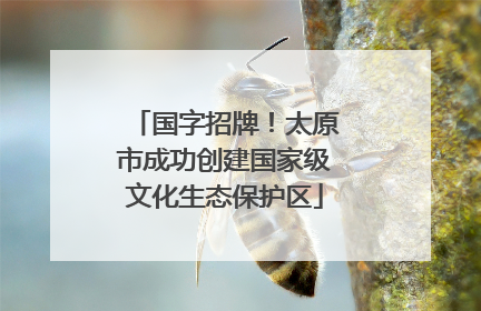国字招牌！太原市成功创建国家级文化生态保护区